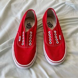 *SOLD*Red authentic vans shoes